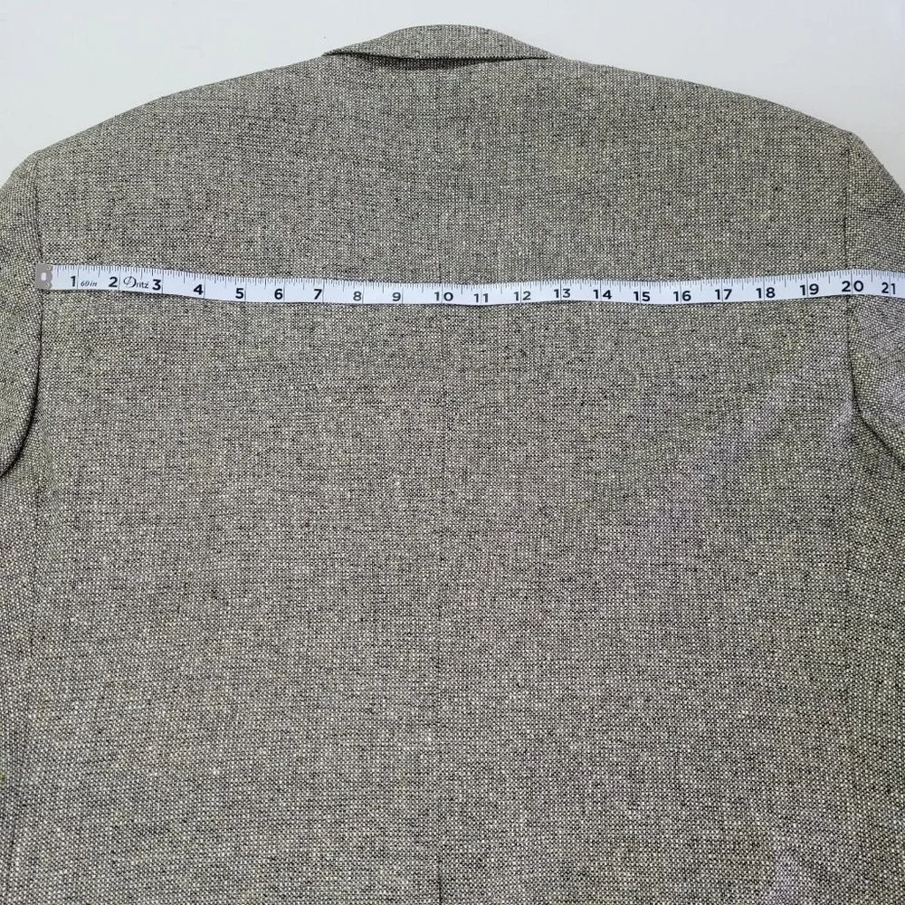 Meeting Street Blazer‎ Mens 46R SilkTweed 2-Button Lined Preppy Sport Coat